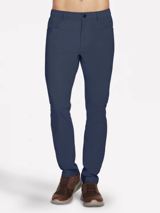 Foto del prodotto Skechers Uomo GO WALK Premium 5 Pocket Pantaloni in Carbone / Blu Navy Blue granatowy