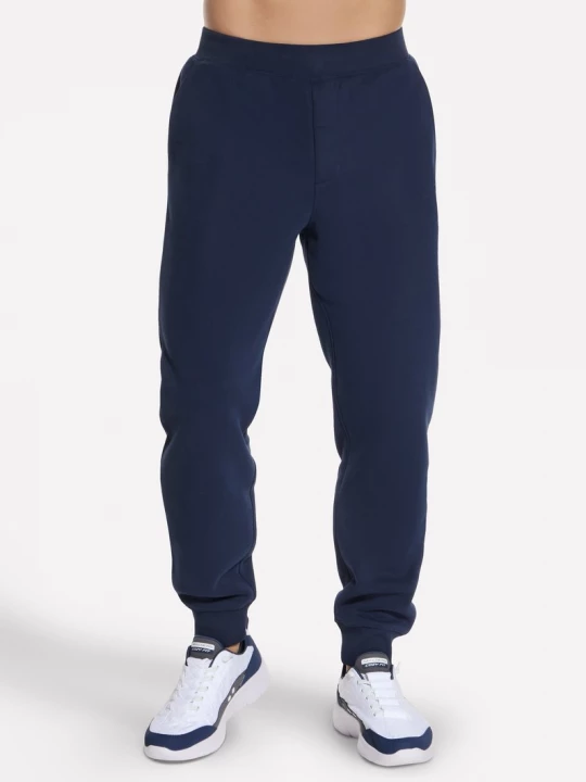 Foto del prodotto Skechers Uomo Max Soft Fleece Jogger in Blu Navy Blue, Taglia Piccolo