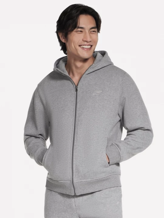Foto del prodotto Skechers Uomo Max Soft Hooded Giacca in Grigio Chiaro, Taglia Piccolo