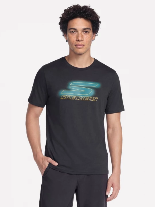 Foto del prodotto Skechers Uomo Nitro corto Sleeve maglietta in Nero, Taglia Piccolo