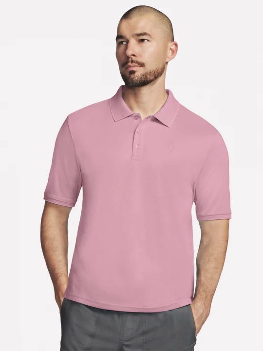 Foto del prodotto Skechers Uomo Off Duty Polo in Grigio / Rosa, Taglia Piccolo