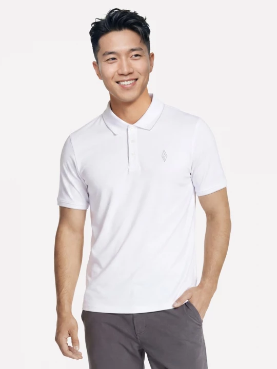 Foto del prodotto Skechers Uomo Off Duty Polo Maglietta in Bianco, Taglia Piccolo