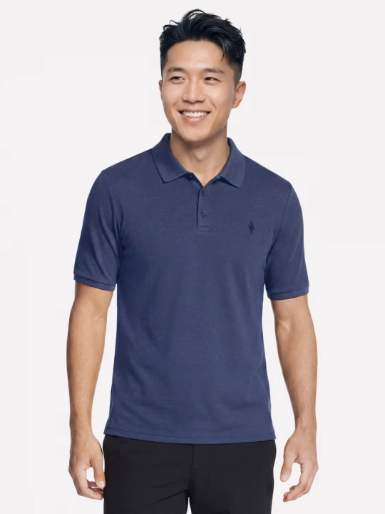 Foto del prodotto Skechers Uomo Off Duty Polo Maglietta in Blu Navy Blue, Taglia Piccolo