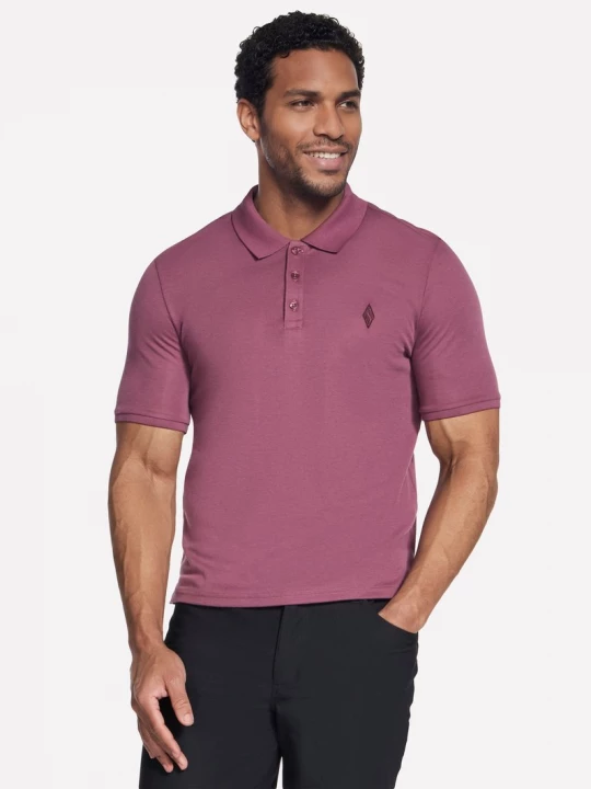 Foto del prodotto Skechers Uomo Off Duty Polo Maglietta in Cioccolato / Bordeaux, Taglia Piccolo