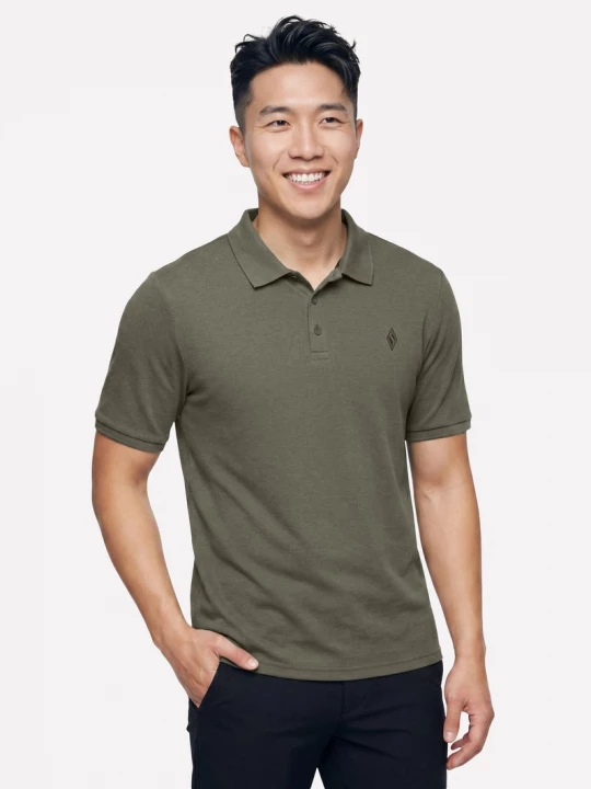 Foto del prodotto Skechers Uomo Off Duty Polo Maglietta in Oliva / Grigio, Taglia Piccolo