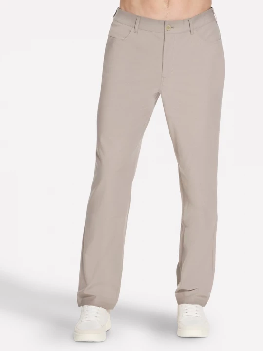 Foto del prodotto Skechers Uomo Premium 5 Pocket Pantaloni Classic in Grigio Chiaro / Corallo, Taglia Piccolo