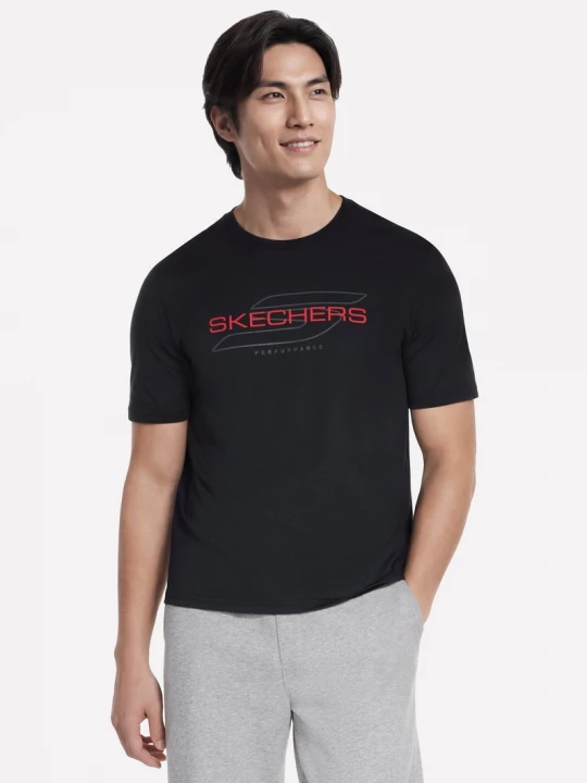 Foto del prodotto Skechers Uomo Script Maglietta in Nero, Taglia Piccolo