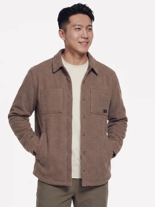 Foto del prodotto Skechers Uomo Sherpa Lined Quilted Giacca in Marrone / Naturale, Taglia Piccolo