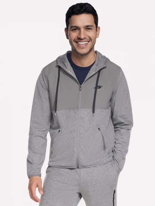 Foto del prodotto Skechers Uomo SKECH-KNITS Ultra Go Weekend Full Zip felpa con cappuccio in Grigio Chiaro, Taglia Piccolo
