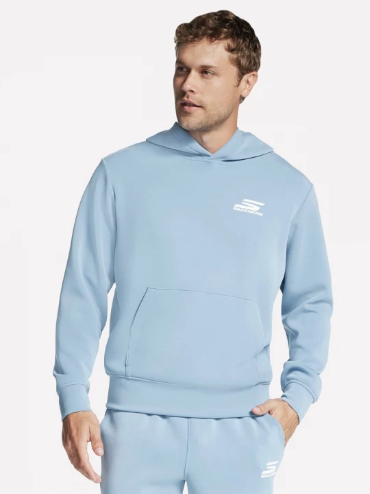 Foto del prodotto Skechers Uomo SKECHCLOUD Elevate felpa con cappuccio in Bianco / Blu, Taglia Piccolo