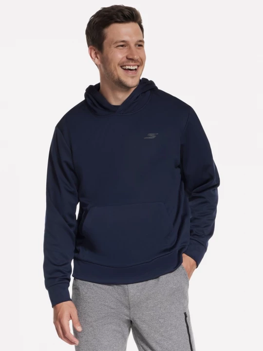 Foto del prodotto Skechers Uomo SkechTech Fleece Pace felpa con cappuccio in Blu Navy Blue, Taglia Piccolo