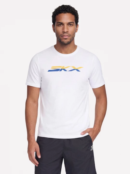 Foto del prodotto Skechers Uomo SKX corto Sleeve maglietta in Bianco, Taglia Piccolo