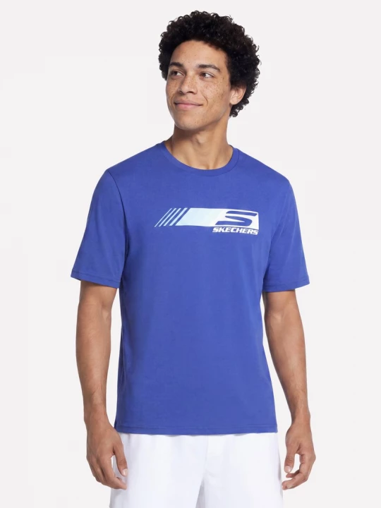 Foto del prodotto Skechers Uomo Speedster Maglietta in Blu, Taglia Piccolo
