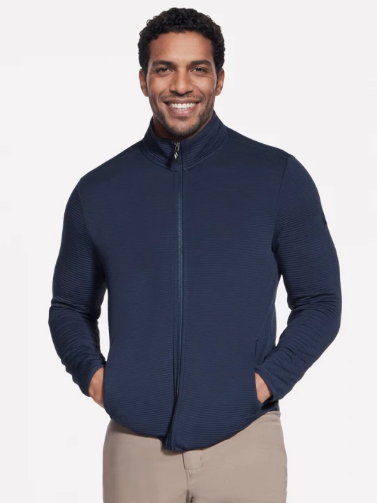 Foto del prodotto Skechers Uomo The Hoodless felpa con cappuccio Ottoman Giacca in Blu / Rosso, Taglia Piccolo