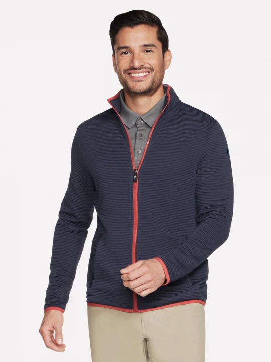 Foto del prodotto Skechers Uomo The Hoodless felpa con cappuccio Ottoman Giacca in Carbone / Blu Navy Blue, Taglia Piccolo granatowy
