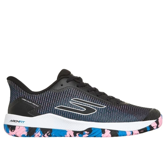 Foto del prodotto Skechers Uomo Viper Court Pro 2.0 Sneaker in Nero / Blu / Pnk, Arch Fit złoty