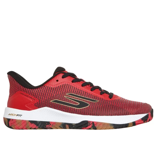 Foto del prodotto Skechers Uomo Viper Court Pro 2.0 Sneaker in Rosso / Nero, Arch Fit złoty