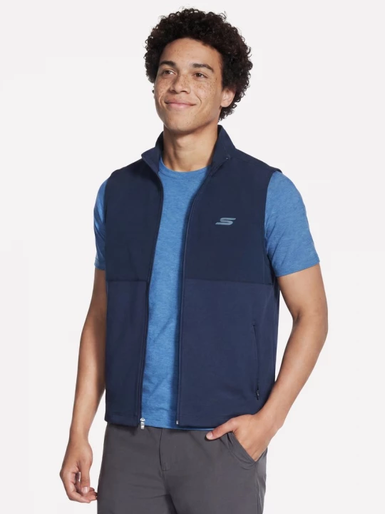 Foto del prodotto Skechers Uomo Weekend Vest in Blu Navy Blue, Taglia Piccolo