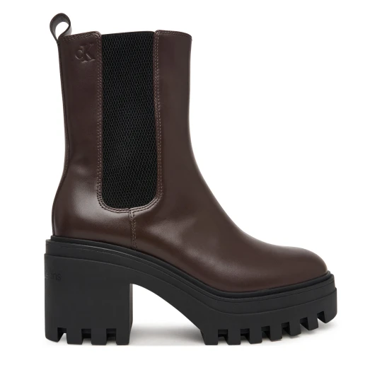 Foto del prodotto Stivaletti Calvin Klein Chunky Heeled Chelsea Lth YW0YW01547 Marrone scuro