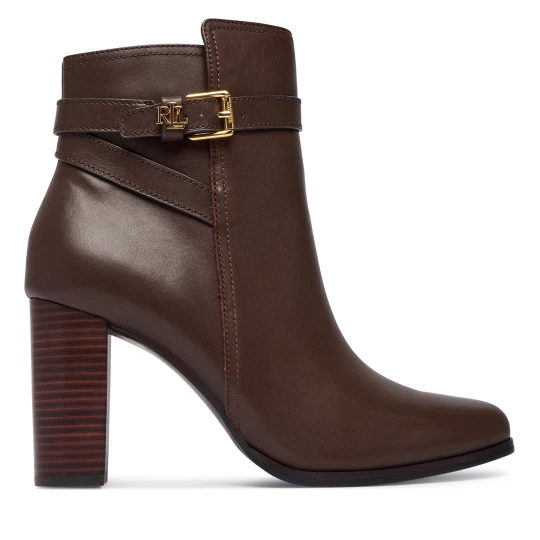 Foto del prodotto Stivaletti LAUREN RALPH LAUREN Brooke II Calfskin Bootie Heel 802974475003 Marrone