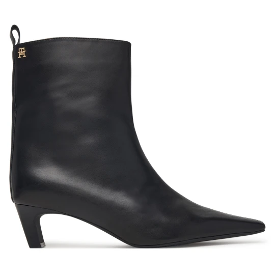 Foto del prodotto Stivaletti Tommy Hilfiger Kitten Heel Leather Ankle Boot FW0FW09669 Nero