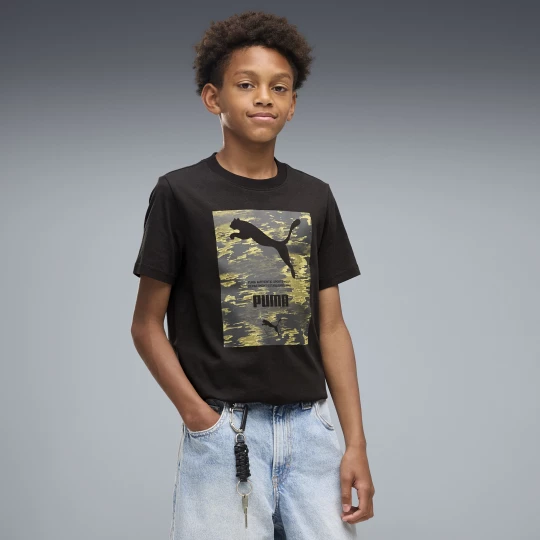 Foto del prodotto T-shirt con grafica PUMA Sport Camo per ragazzi, Accessori, Nero czarny