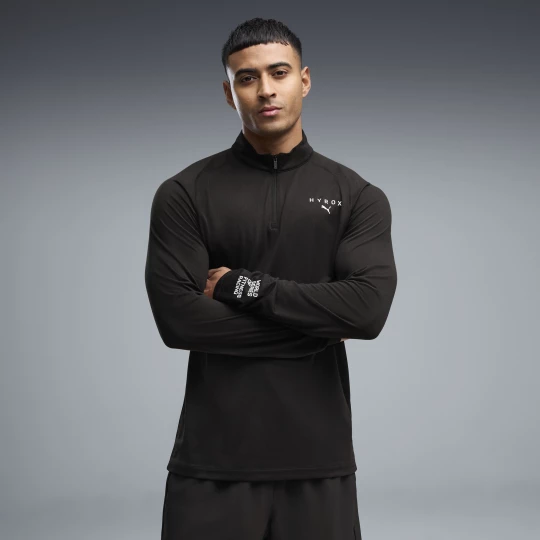 Foto del prodotto T-shirt con zip PUMA x HYROX da uomo, Abbigliamento, Nero czarny