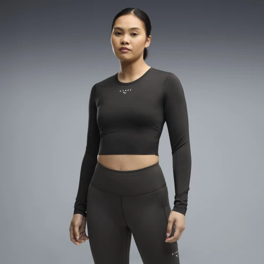 Foto del prodotto T-shirt cropped a maniche lunghe PUMA x HYROX PWRMODE da donna, Abbigliamento, Nero czarny