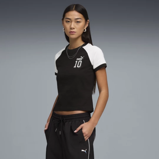 Foto del prodotto T-shirt FUTURE.PUMA.ARCHIVE Ringer da donna, Abbigliamento, Nero czarny