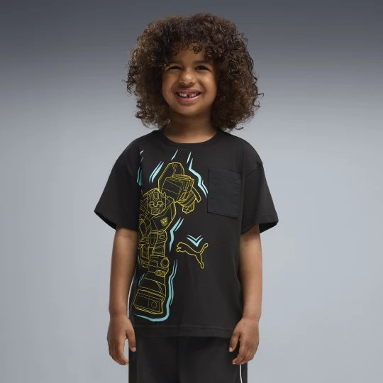Foto del prodotto T-shirt grafica dal taglio morbido per bambini PUMA x TRANSFORMERS, Abbigliamento, Nero czarny