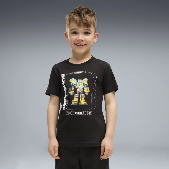 Foto del prodotto T-shirt grafica per bambini PUMA x TRANSFORMERS, Abbigliamento, Nero czarny