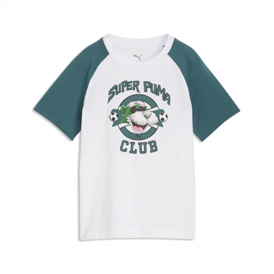 Foto del prodotto T-shirt grafica Super PUMA per bambini, Accessori, Bianco biały