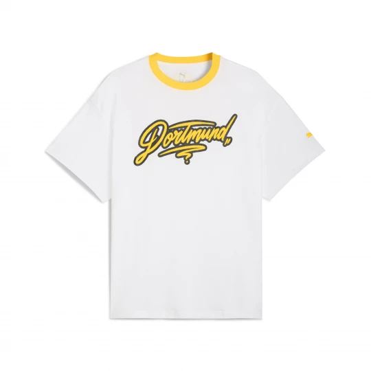 Foto del prodotto T-shirt PUMA HOOPS x Borussia Dortmund I da uomo, Abbigliamento, Bianco biały