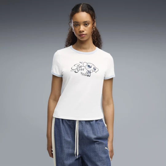 Foto del prodotto T-shirt PUMA x POWERPUFF GIRLS da donna, Abbigliamento, Bianco biały