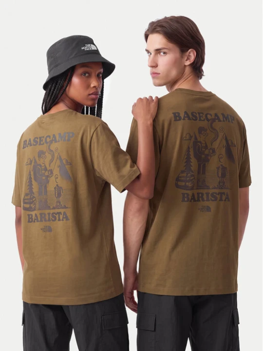 Foto del prodotto The North Face T-shirt Basecamp Barista Rlx Ss NF0A8JAA Marrone Relaxed Fit