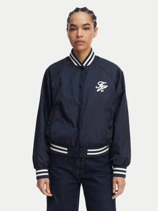 Foto del prodotto Tommy Hilfiger Bomber Logo Appliqué WW0WW48618 Blu scuro Regular Fit