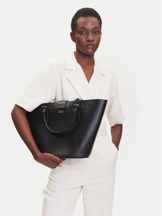 Foto del prodotto Tommy Hilfiger Borsetta Heritage Leather Tote AW0AW17209 Nero