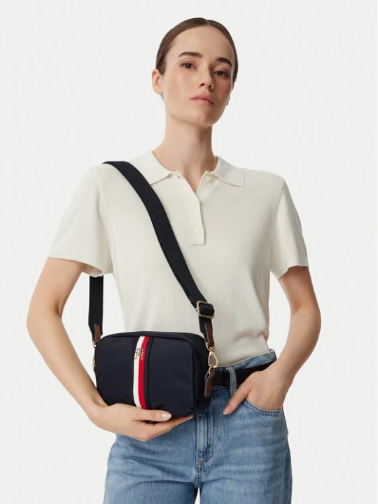 Foto del prodotto Tommy Hilfiger Borsetta Popette Camera Bag Corp AW0AW19023 Blu scuro