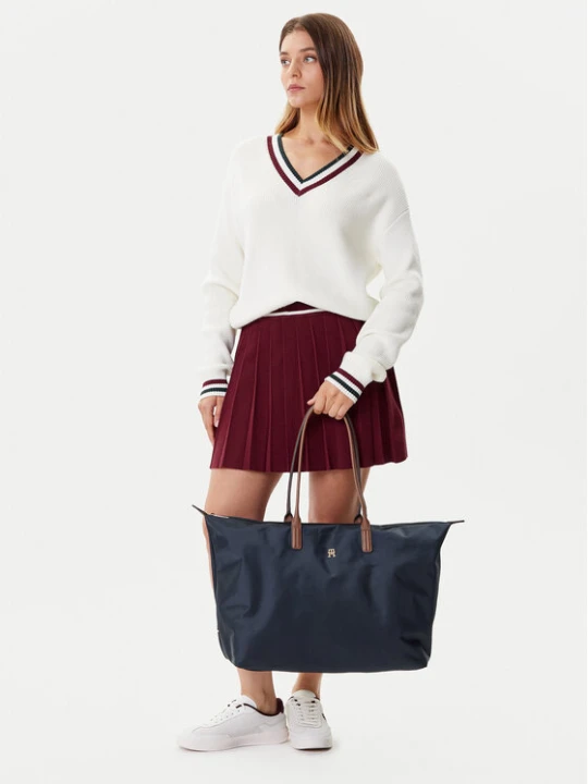 Foto del prodotto Tommy Hilfiger Borsetta Popette Maxi Tote AW0AW17996 Blu scuro