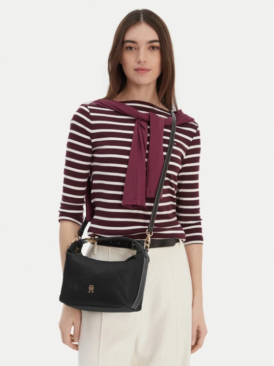 Foto del prodotto Tommy Hilfiger Borsetta Th Go Crossover Nylon AW0AW18164 Nero