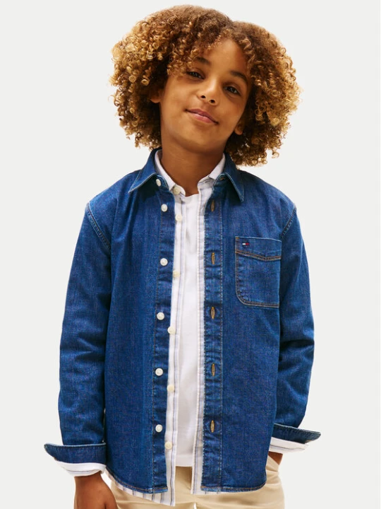 Foto del prodotto Tommy Hilfiger camicia di jeans KB0KB10069 Blu scuro Regular Fit