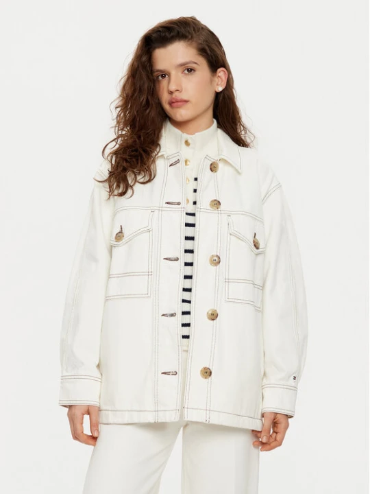 Foto del prodotto Tommy Hilfiger camicia di jeans WW0WW43728 Bianco Relaxed Fit