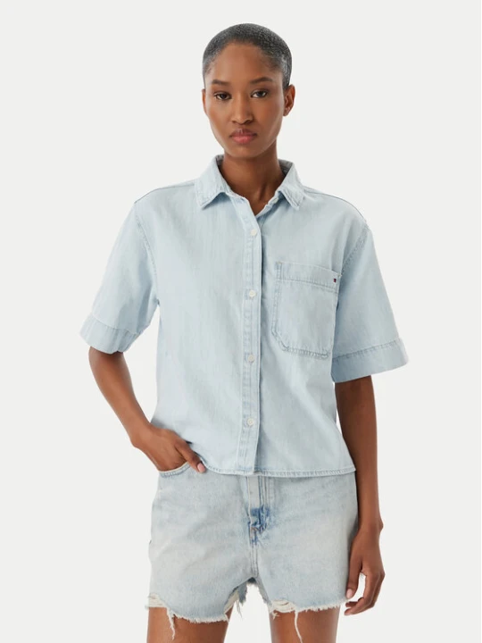 Foto del prodotto Tommy Hilfiger camicia di jeans WW0WW49573 Blu Relaxed Fit