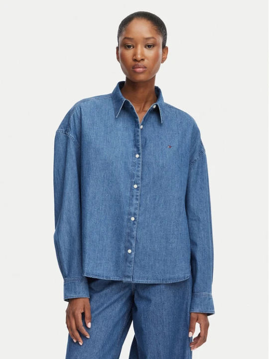 Foto del prodotto Tommy Hilfiger camicia di jeans WW0WW50528 Blu Boxy Fit