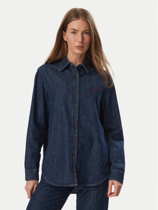 Foto del prodotto Tommy Hilfiger camicia di jeans WW0WW52176 Blu scuro Relaxed Fit