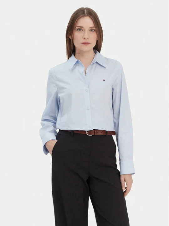 Foto del prodotto Tommy Hilfiger Camicia Ess WW0WW47169 Celeste Regular Fit