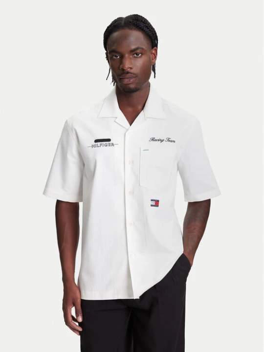 Foto del prodotto Tommy Hilfiger Camicia F1 Movie Mechanics MW0MW41476 Écru Boxy Fit Crema