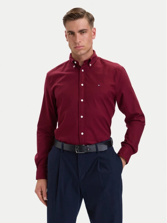 Foto del prodotto Tommy Hilfiger Camicia Flannel Solid MW0MW40469 Bordeaux Regular Fit