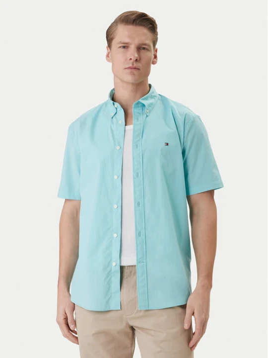 Foto del prodotto Tommy Hilfiger Camicia MW0MW42630 Turchese Regular Fit