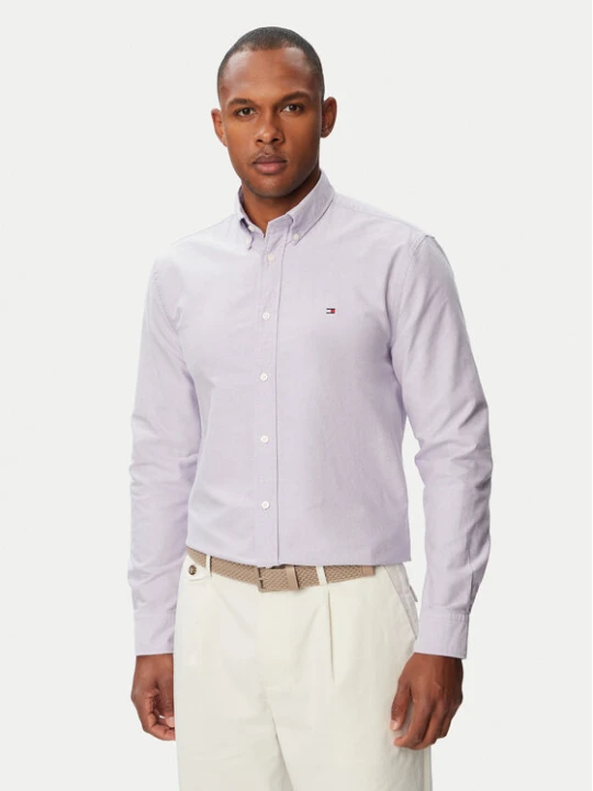 Foto del prodotto Tommy Hilfiger Camicia Solid Heritage MW0MW35774 Viola chiaro Regular Fit